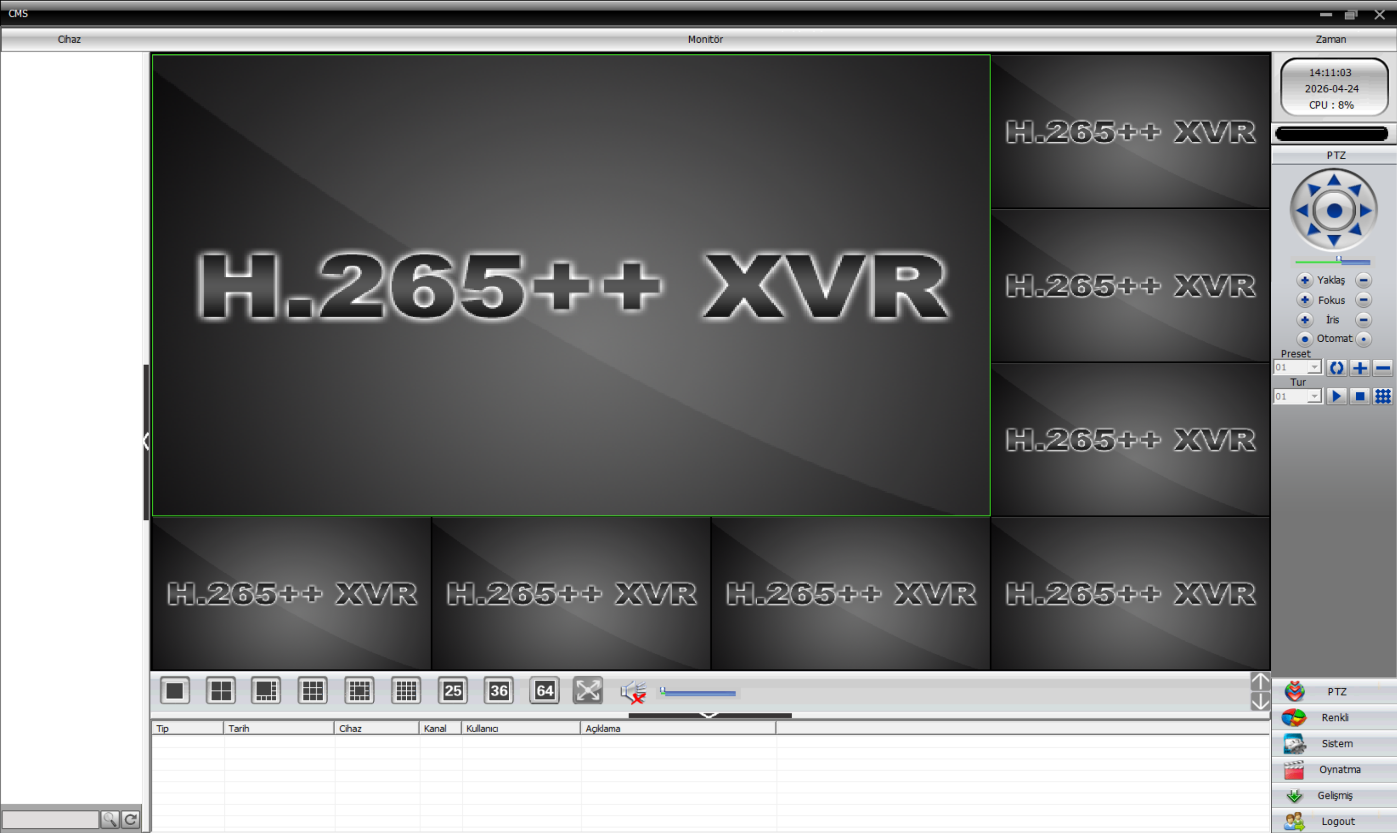 XMeye Yazılımlı Cihazlar İçin General CMS Client Programı