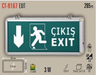 CATA 9167 EXIT ÇIKIŞ AŞAĞI YÖN