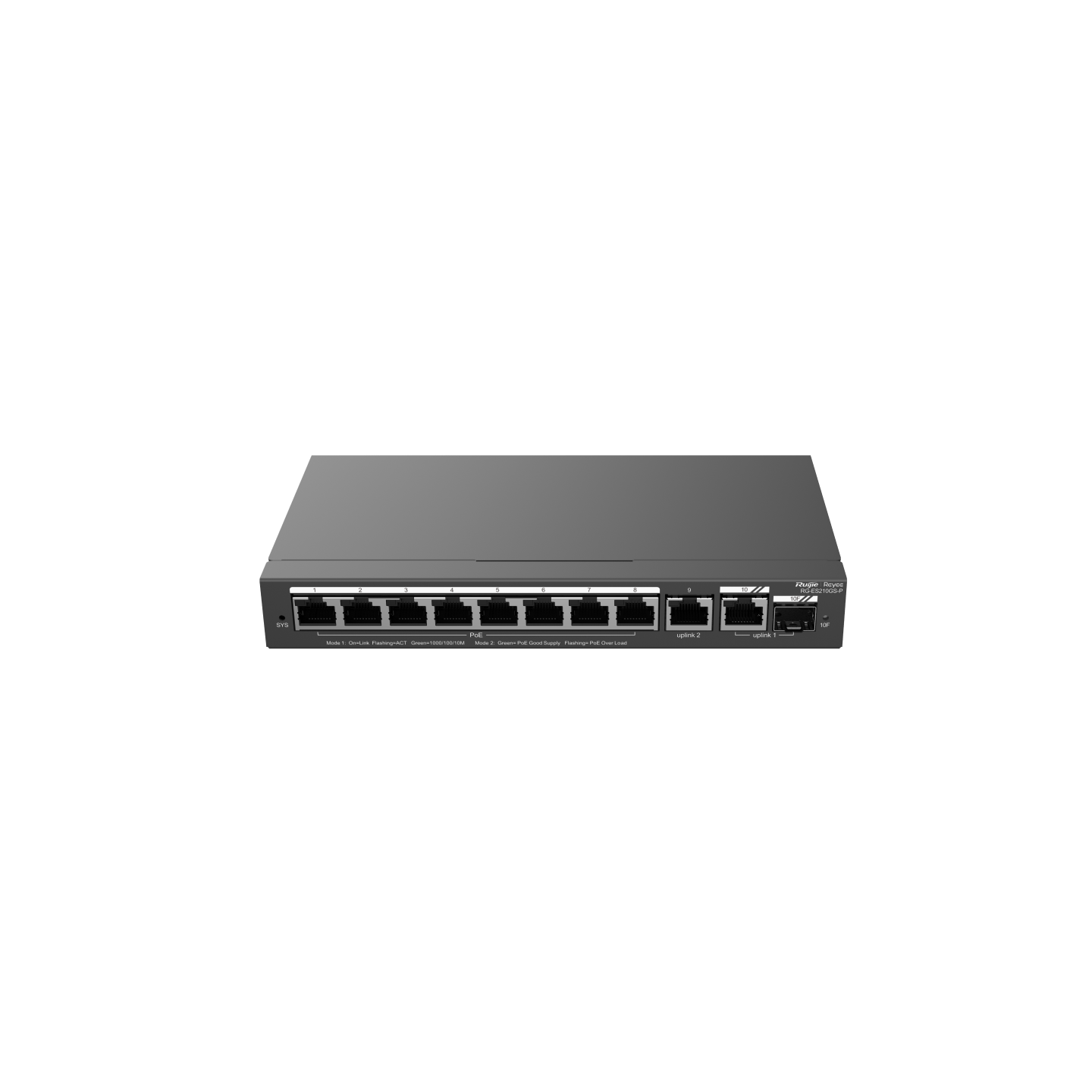 RG-ES210GS-P, 10-Port Gigabit Akıllı Bulut Yönetilen PoE Anahtar