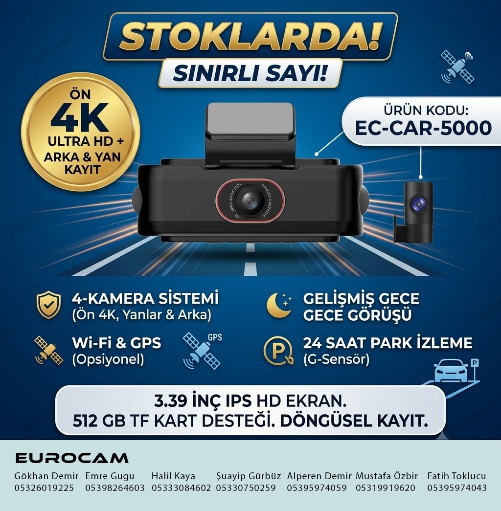 EC-CAR-5000 4 KAMERA +WİFİ+GPS